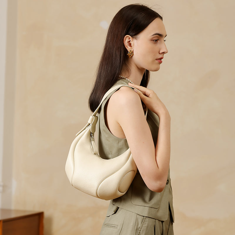 Genuine leather baseball underarm bag Maillard bag niche retro shoulder messenger bag