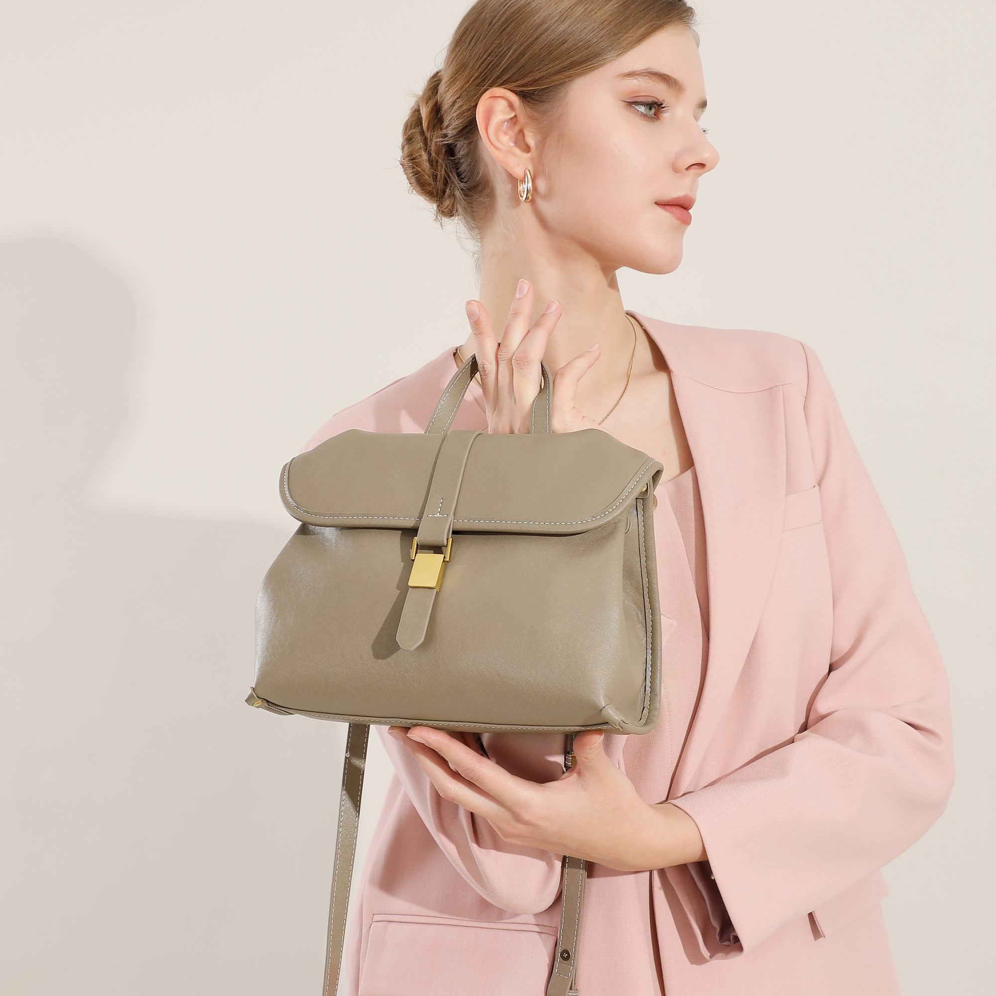 Genuine leather casual handbag handbag versatile women's bag retro messenger bag shoulder crossbody commuter bag