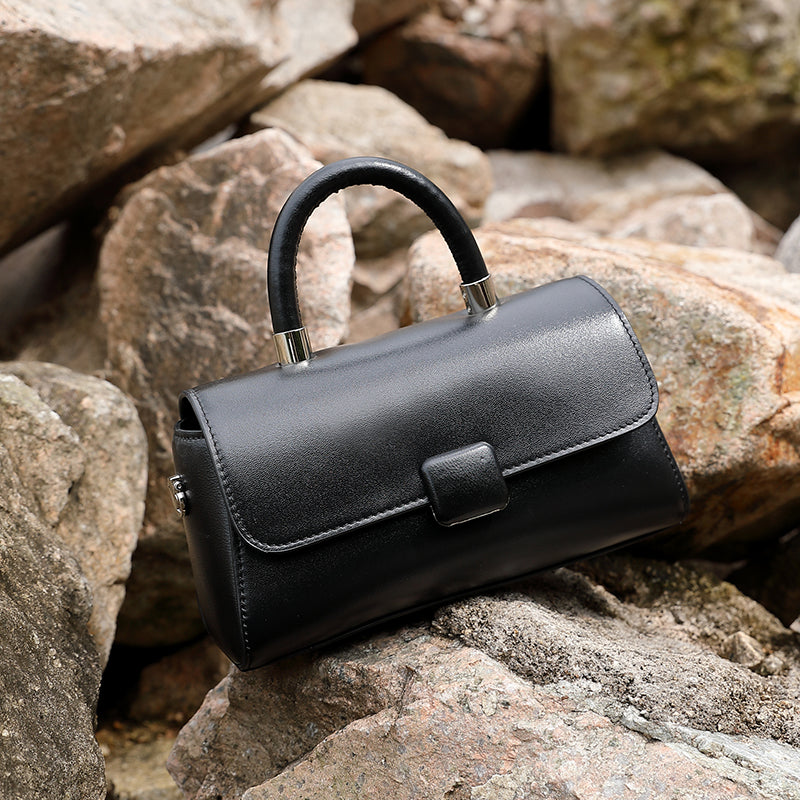 Genuine leather handbag light luxury niche high-end shoulder messenger bag light and versatile women's bag