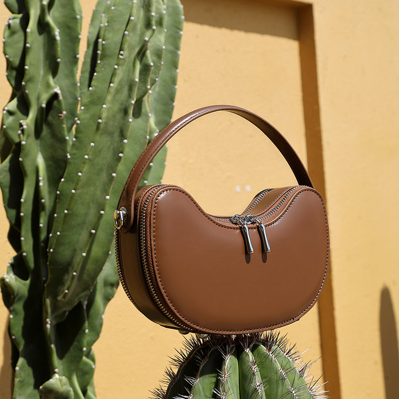 Niche design genuine leather handbag genuine leather exquisite high-end shoulder crossbody dumpling women