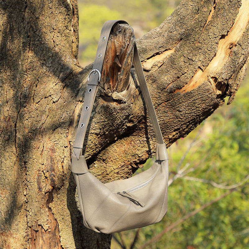 Top layer cowhide genuine leather messenger bag light luxury versatile high-end shoulder bag niche fashion underarm bag
