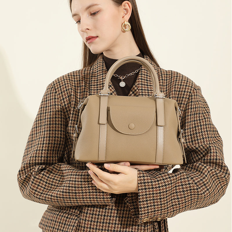 Genuine leather versatile handbag fashionable light luxury shoulder crossbody bag