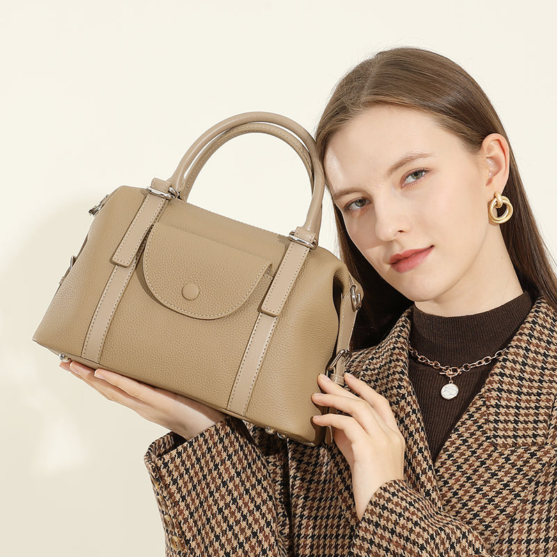 Genuine leather versatile handbag fashionable light luxury shoulder crossbody bag