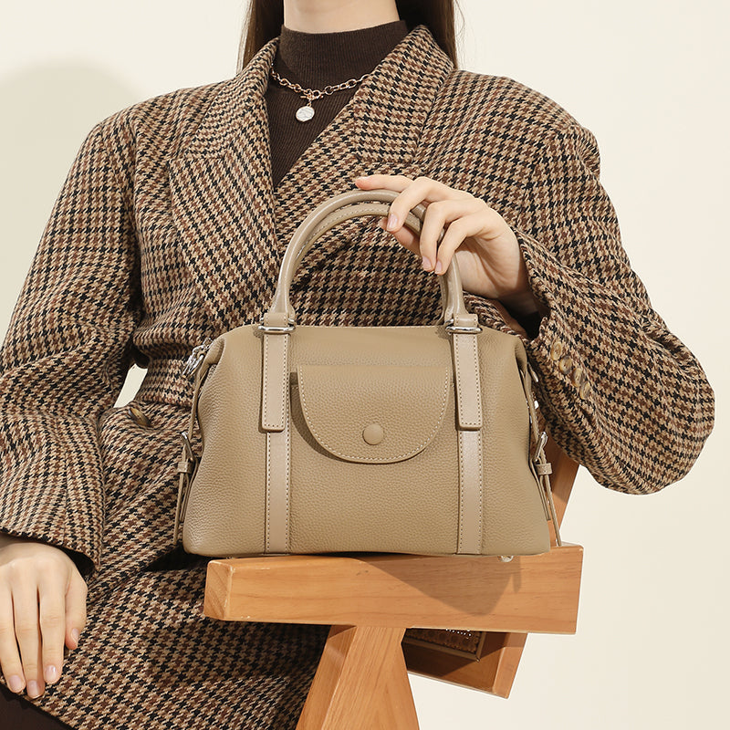 Genuine leather versatile handbag fashionable light luxury shoulder crossbody bag