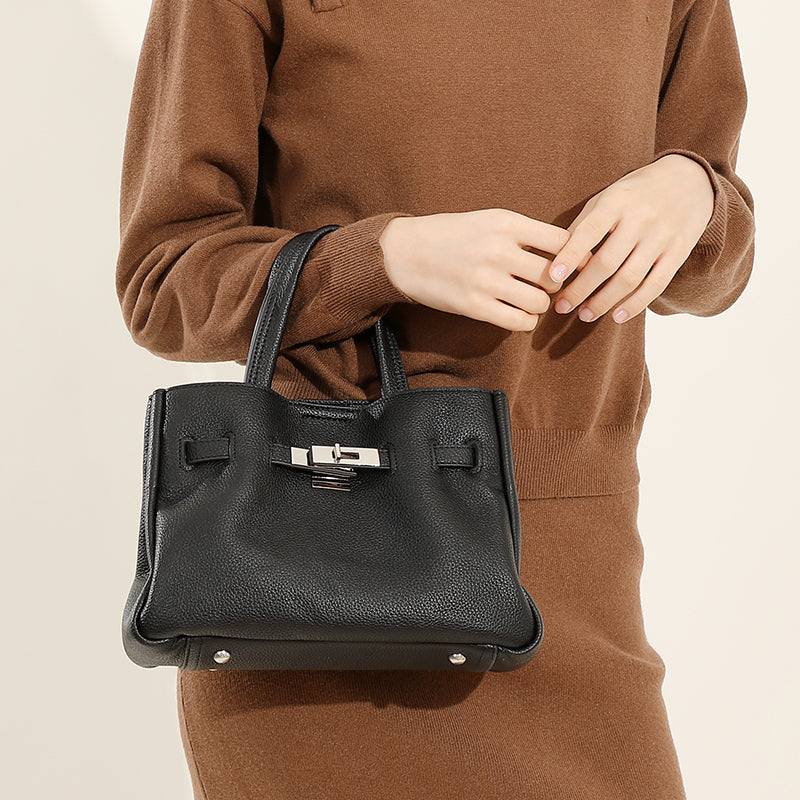 Genuine leather lazy platinum bag niche fashion all-match light luxury style handbag crossbody bag