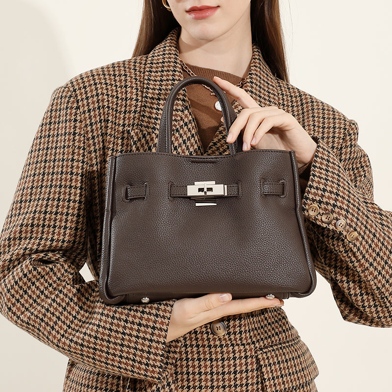 Genuine leather lazy platinum bag niche fashion all-match light luxury style handbag crossbody bag