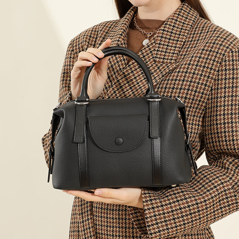 Genuine leather versatile handbag fashionable light luxury shoulder crossbody bag