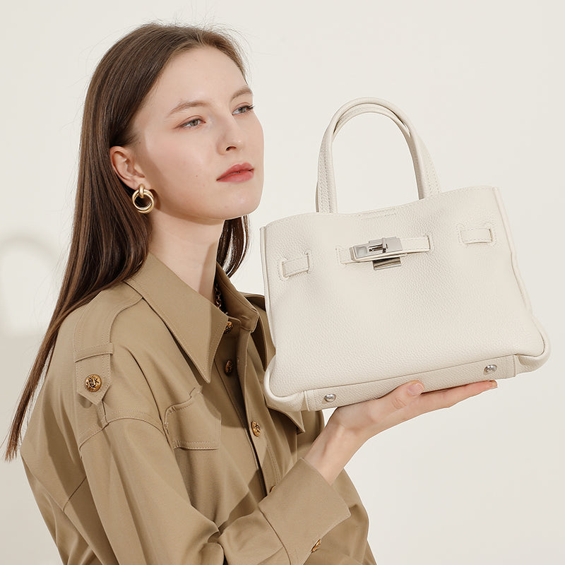 Genuine leather lazy platinum bag niche fashion all-match light luxury style handbag crossbody bag