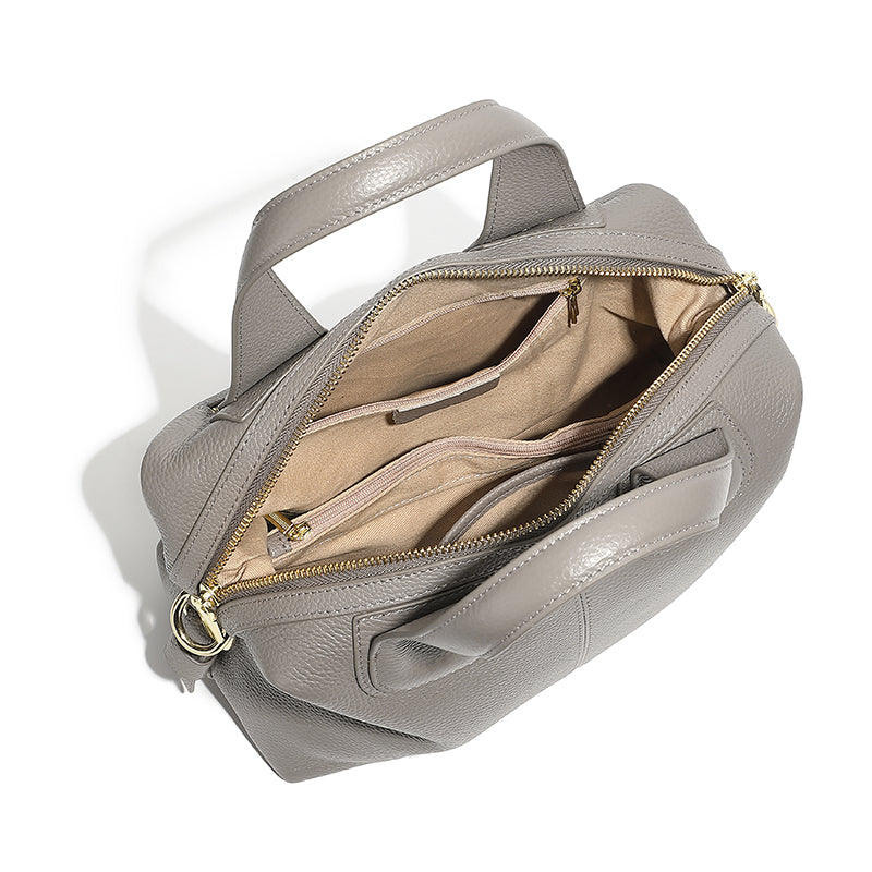 Genuine leather handbag fashionable top layer cowhide Boston bag versatile soft leather crossbody bag ladies bag