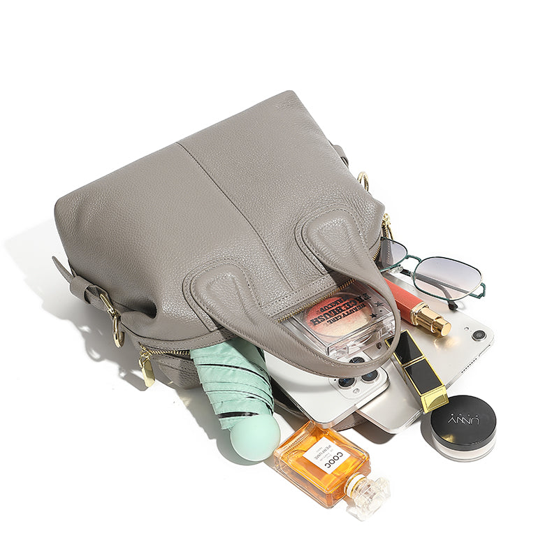 Genuine leather handbag fashionable top layer cowhide Boston bag versatile soft leather crossbody bag ladies bag