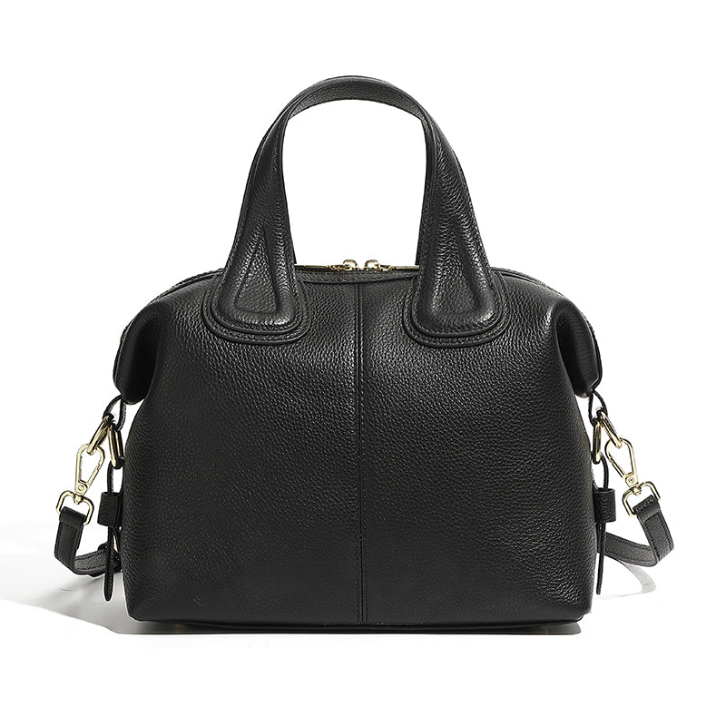 Genuine leather handbag fashionable top layer cowhide Boston bag versatile soft leather crossbody bag ladies bag