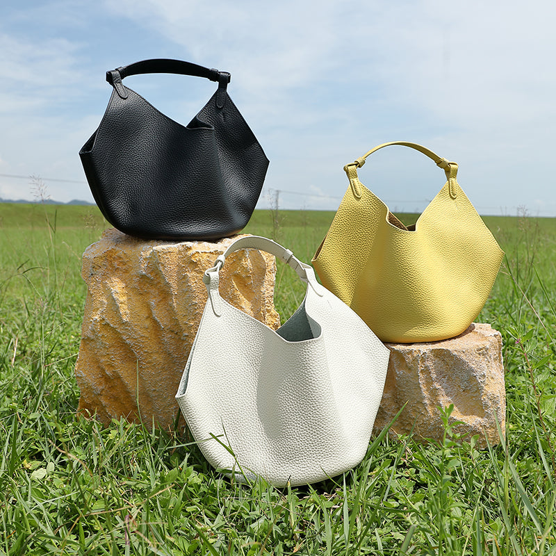 First layer of cowhide large capacity tote bag mother and vegetable basket bag trendy commuting all-match women's bag