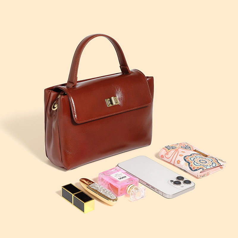 Genuine leather vintage handbag high-quality texture shoulder bag fashionable versatile crossbody bag