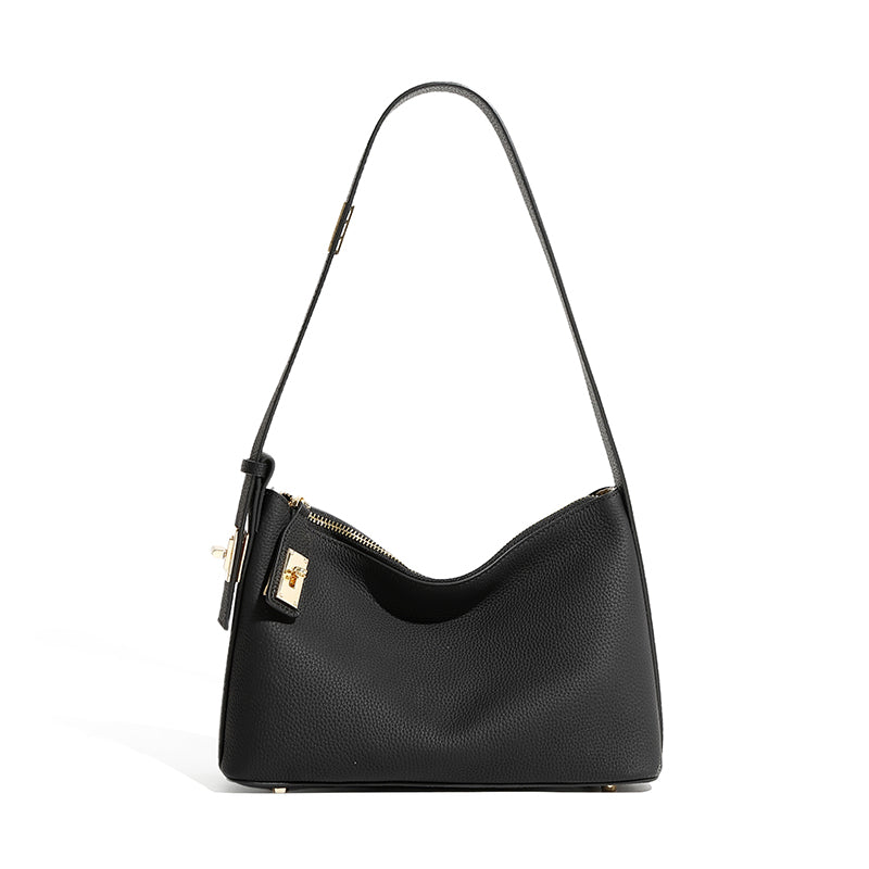 Top layer cowhide genuine leather underarm bag versatile commuter shoulder bag high-end texture handbag