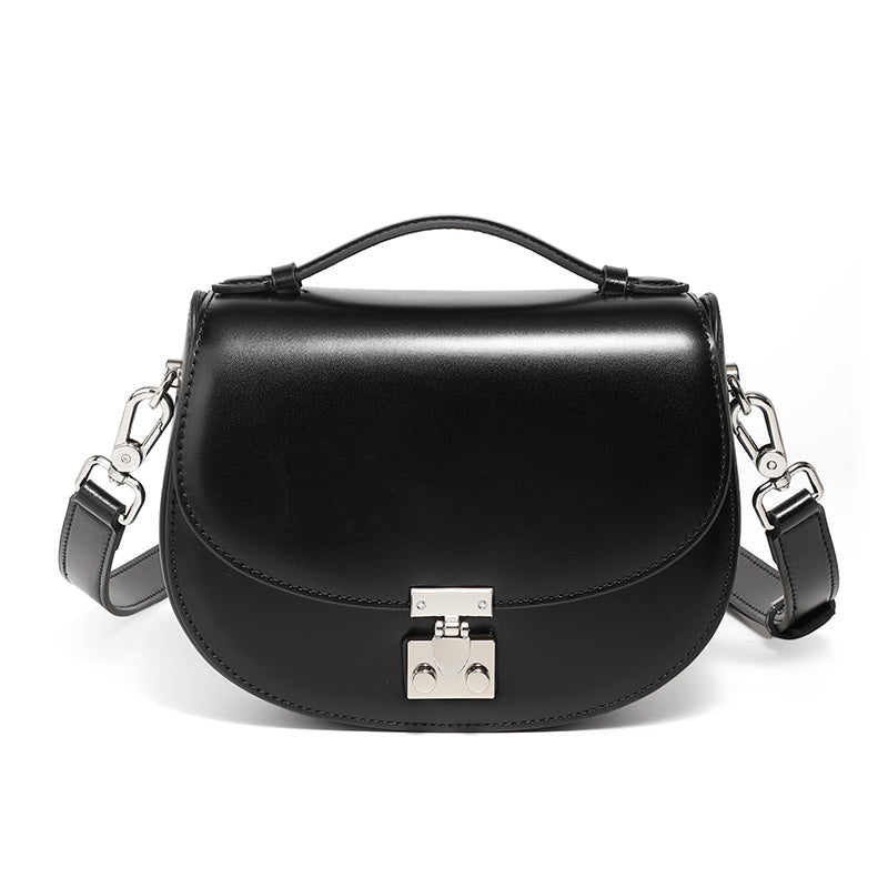 Genuine leather handbag saddle bag simple fashion messenger bag all-match high-end women's bag