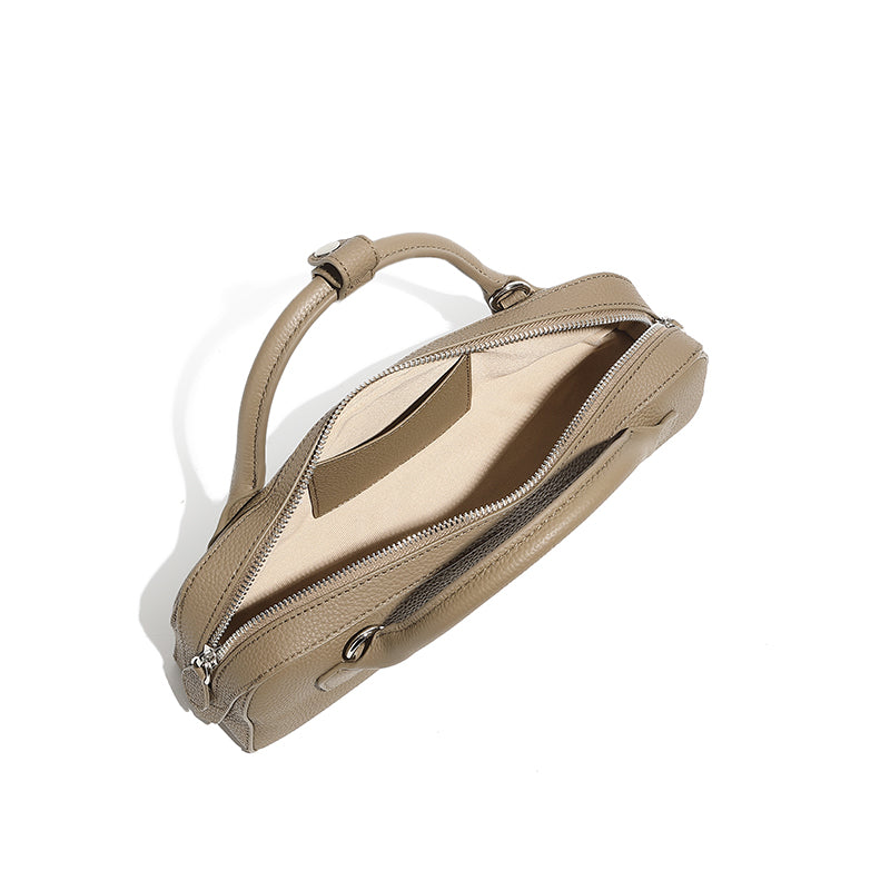 First layer of genuine leather handbag underarm bag large capacity sausage bag commuting shoulder long baguette bag