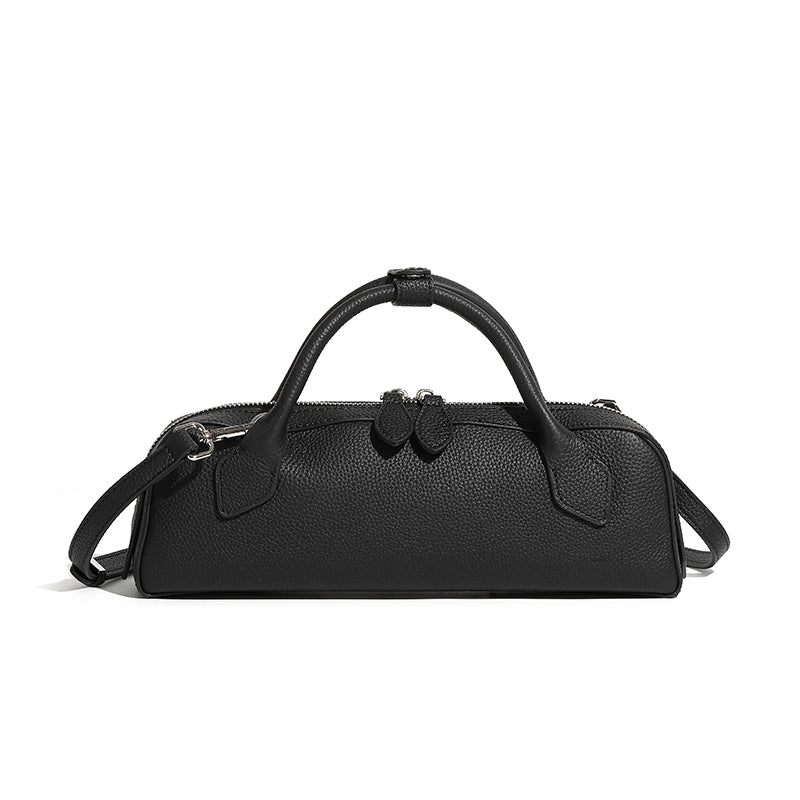 First layer of genuine leather handbag underarm bag large capacity sausage bag commuting shoulder long baguette bag