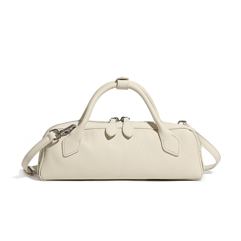 First layer of genuine leather handbag underarm bag large capacity sausage bag commuting shoulder long baguette bag
