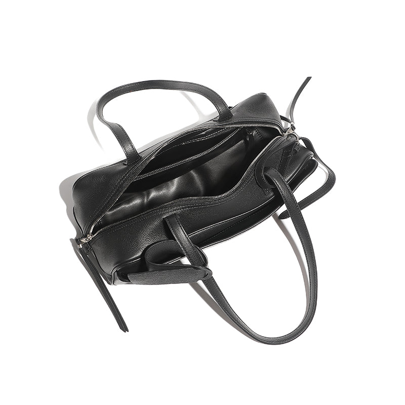 Top layer cowhide bowling ball underarm bag toast pillow bag genuine leather versatile shoulder bag