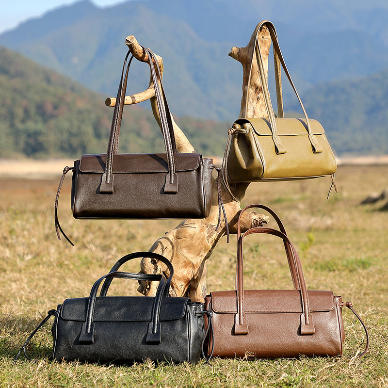 Vegetable Tanned Underarm Bag Baguette Bag