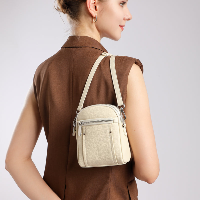 First layer TOGO cowhide crossbody bag mini women's bag small bag versatile fashion mobile phone shoulder bag