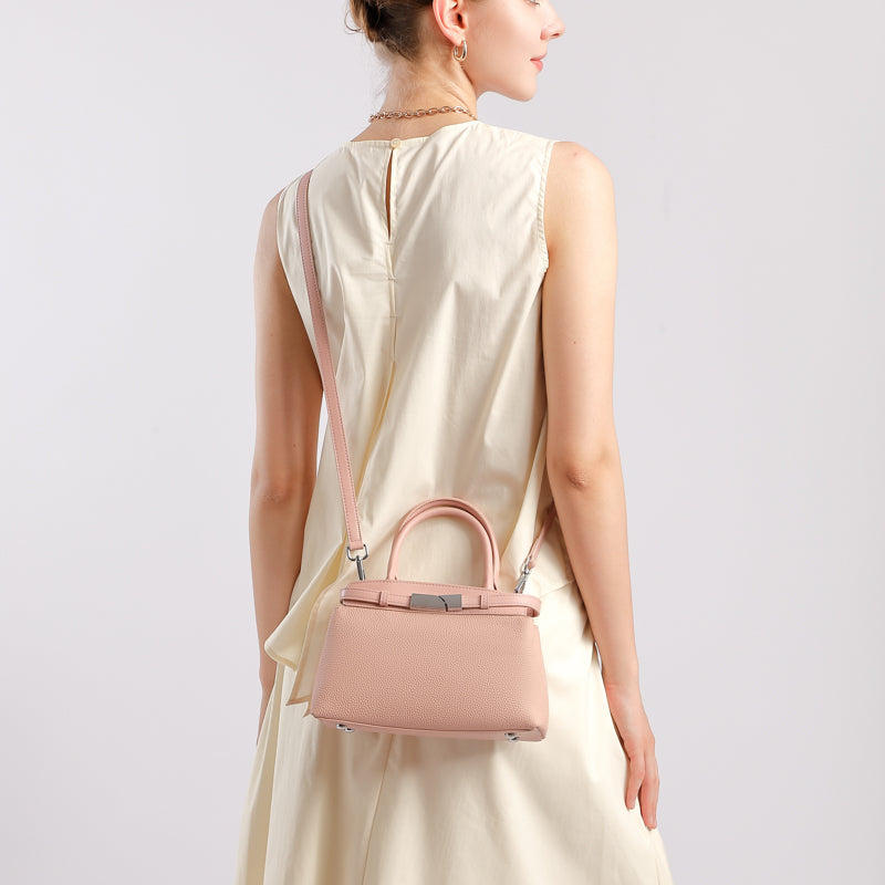 Genuine leather fashion crossbody bag women's single shoulder handbag small square bag simple and fashionable versatile women's bag