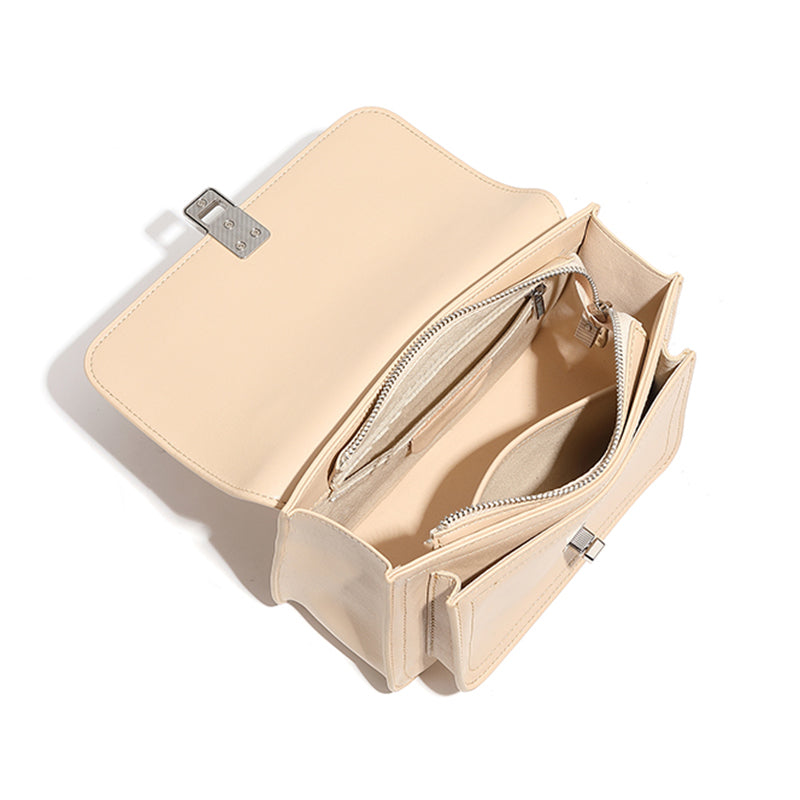 Top layer cowhide large capacity shoulder bag handbag motorcycle women's bag commuter all-match high-end crossbody bag