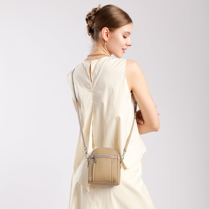 First layer TOGO cowhide crossbody bag mini women's bag small bag versatile fashion mobile phone shoulder bag