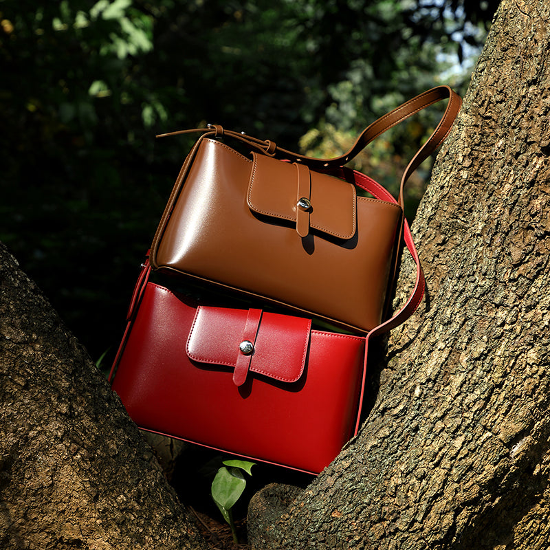 Genuine leather niche design underarm bag commuter fashion simple temperament versatile handbag shoulder bag