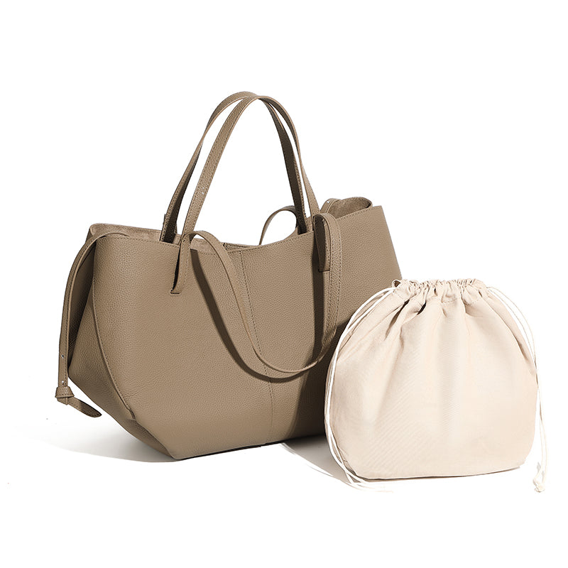 Top layer cowhide large tote bag genuine leather ladies bag versatile shopping basket shopping bag simple mother-and-child bag shoulder bag