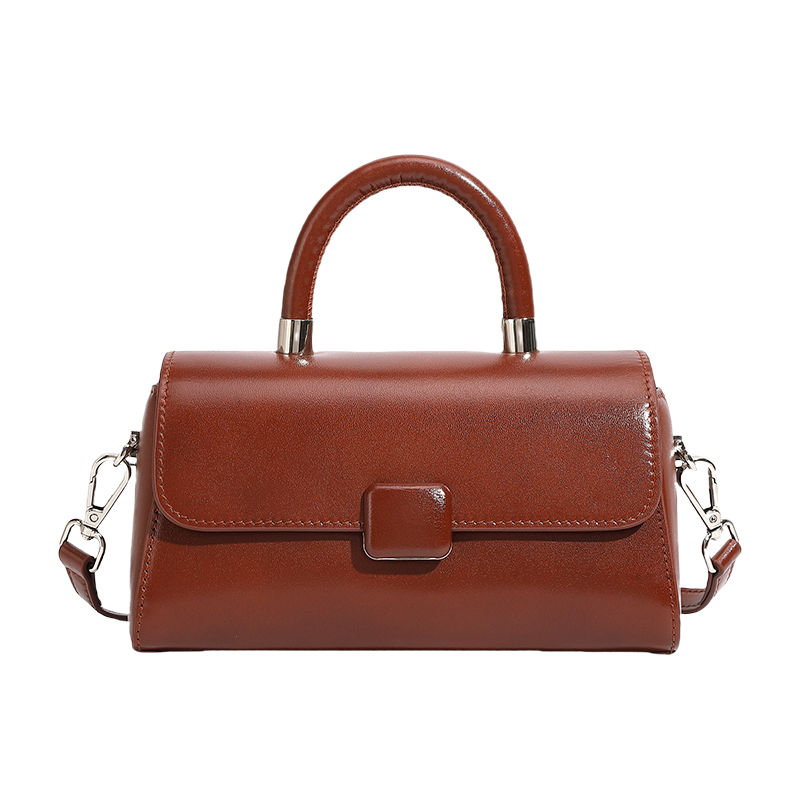 Genuine leather handbag light luxury niche high-end shoulder messenger bag light and versatile women's bag