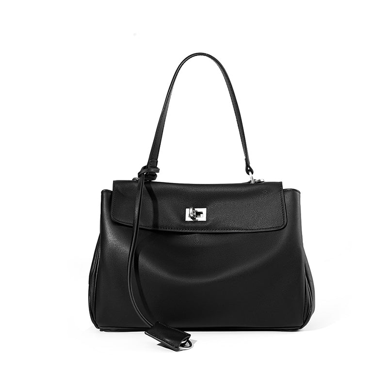 Rodeo Kelly Tote Bag Large Capacity Calfskin Single Shoulder Handle Lock Commuter Underarm Bag