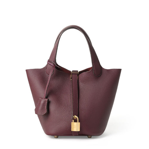 Bucket bag genuine leather handbag